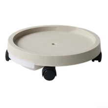 350mm Plant Pot Tray with Removable Rotating Wheels for Easy Indoor Outdoor Plant Relocation