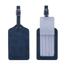 Personalized Custom Luggage Tag for Hand , Case Engraved Leather, Tag for Suitcase Backpack Travel, Eye-Catching and Durable, Travel Accessories. (Blu