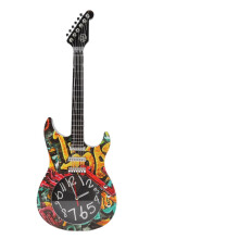Decorative Wall Clocks Vintage Guitar Wall Clock Unique Musical Design Accurate Silent Battery Operated Stylish Bedroom Living Room Kitchen Decor Idea