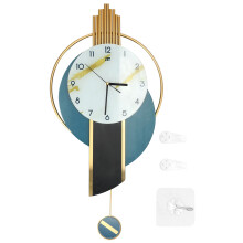 Modern Decorative Wall Clocks Silent Non Ticking Quartz Movement Luxury Design Battery Operated Pendulum Timepiece For Living Room Bedroom Home Decor