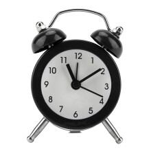 Digital Alarm Clock With Loud Twin Bell Alarm Silent Non Ticking Movement Compact Design Easy To Read Display Classic Retro Style Portable Mini Size B