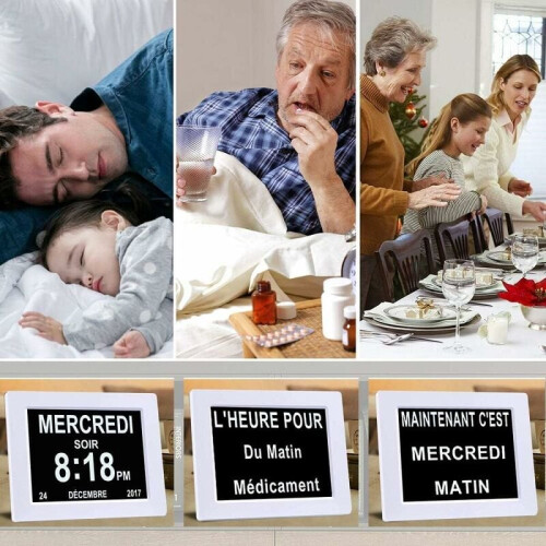 Ρολόι ηλικιωμένων με επιλογή αυτόματης μείωσης φωτεινότητας, Ψηφιακό ρολόι για 2