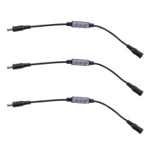 3X Fernbedienung Dimmer Controller 12A 12V-24V fuer LED Strips Streifen Einfarbig Controller Schwarz