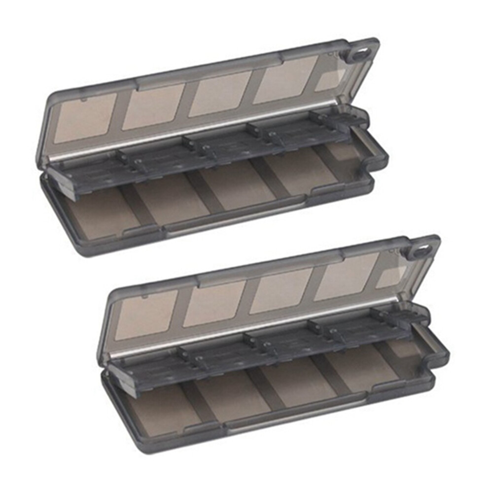 Black 2X 8 In 1 Game Card Memory Card Case For Ps Vita