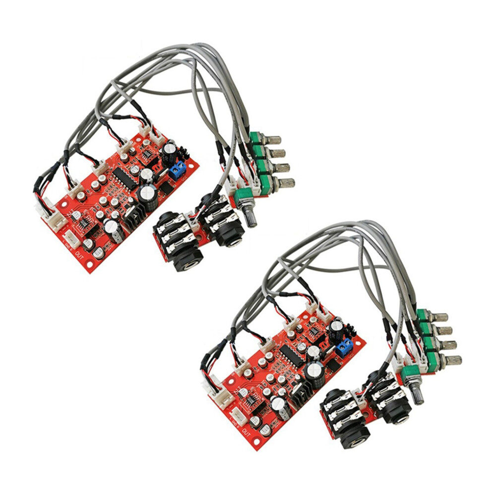 2X 12V 24V Pt2399 Digital Microphone Audio Amplifier Board Karaoke Plate Reverb Preamplifier Reverberator Op275 Amp 4711619238093