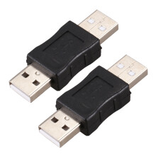 2X Connecteur/Adaptateur USB A Male Vers Male Noir