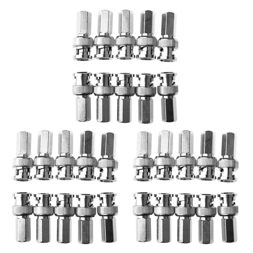 30X Twist- Bnc Male Coax Connectors Cctv Rg59 Typecat