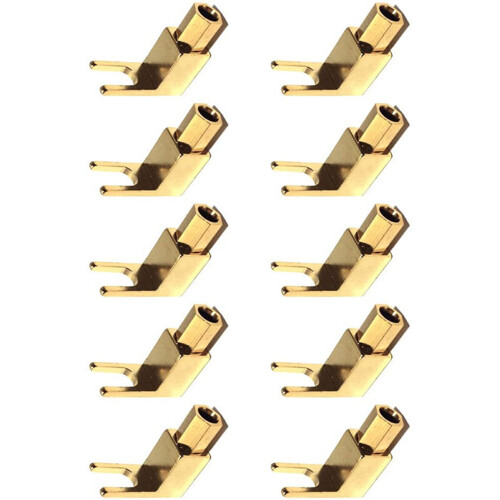 Right Angle Spade Fork & Binding Post - 4mm Banana Plug Socket - Spade Fork Connector for Speaker & Power & Amp(20 Pack) 2