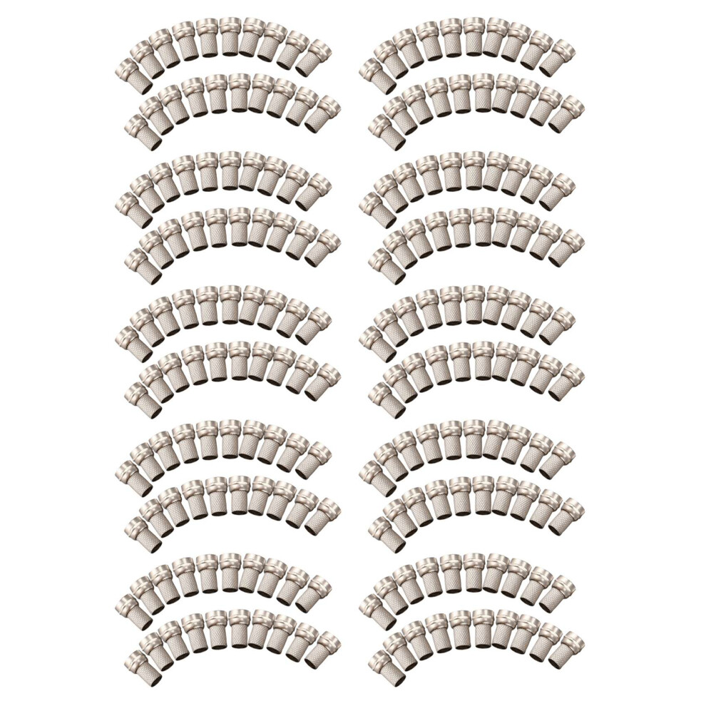 200Pcs Cctv Rg6 F-Type Twist- Coax Coaxial Cable Rf Connector Male Silver 4714260940797