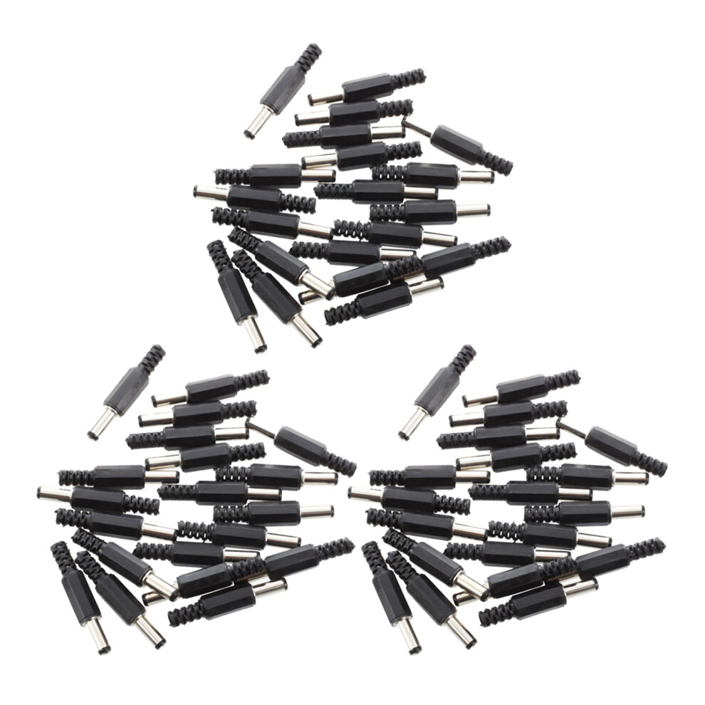 60 Pcs 2.5Mm X 5.5Mm Power Male Plug Jack Adapter Black 4711505088917