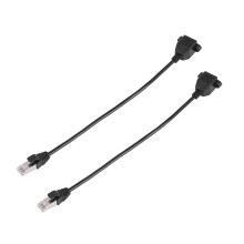 2X RJ45 Adattatore da Femmina A Maschio Montaggio A Pannello di Rete per Cavo di Rete 27cm
