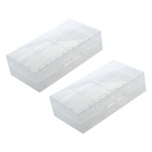 2X Box per Batteria 18650 Supporto Della Batteria Trasparente
