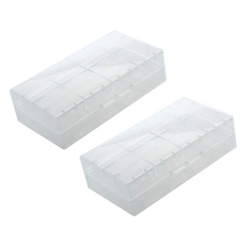 2X Box per Batteria 18650 Supporto Della Batteria Trasparente