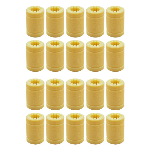 20 LM8UU 3D Printer Solid Polymer Bearing 8 mm Shafts for Mendel 3D Printer Parts
