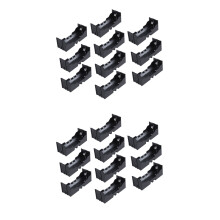 Plastic Single 26650 Battery Holder Case Storage BoX 20Pcs Black