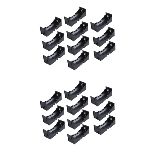 Plastic Single 26650 Battery Holder Case Storage BoX 20Pcs Black
