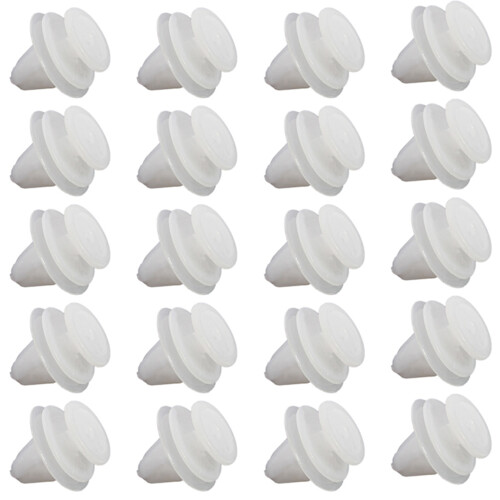 20X Car Door Panel Mounting Clips White for  206 207 1007 307