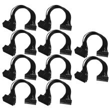 10X Diviseur D'Alimentation, Cable de Double Adaptateur de PSU 24 Broches 20 + 4 Broches Adaptateur ATX Carte Mere Cable