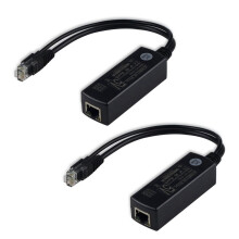 2X Divisor Aislado Estandar del Modulo de Fuente de Alimentacion POE Divisor de Interfaz USB 48V A 5V2.4A