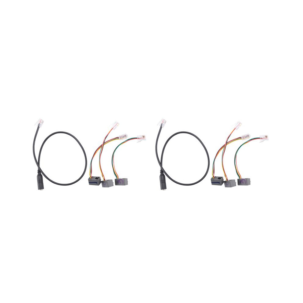 2 Set 4P4c Rj9 Cable,3.5Mm Smartphone Headset To Rj9 Adapter Cable,Adapter Cable Converter For Ip Phones Telephone 6133591990345