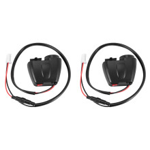 2X 12V to 5V Motorcycle USB Charger for Moto 2.1A 12V Motorcycle Charger with Voltmeter LED Display Thermometer