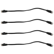 24 Pcs 1 Ft Flat Internet Network Cable Solid Cat6 High Speed Patch Lan Wire with Snagless Rj45 Connectors