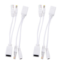 2X PoE Power Over Ethernet Kit Cavi Cavetti Adattatori Splitter per LAN Rete