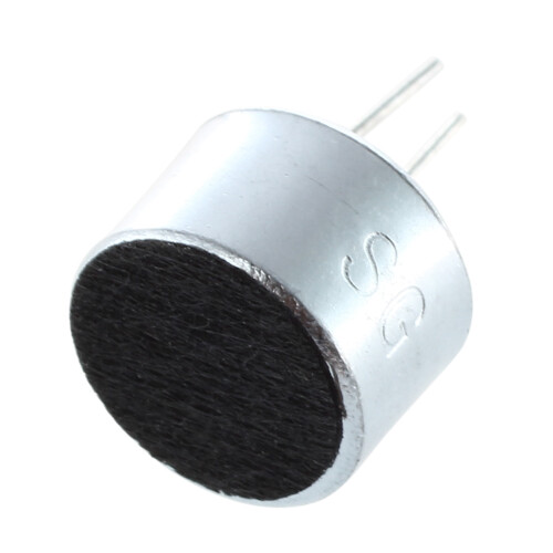 20 Pcs 2 Pin  MIC Capsule Electret Condenser Microphone Silver Tone Black 1