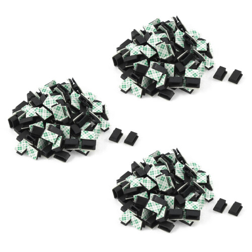 300 Pcs Adhesive Wire Cord Cable Holder Tie Clip Organizer Drop Clamp