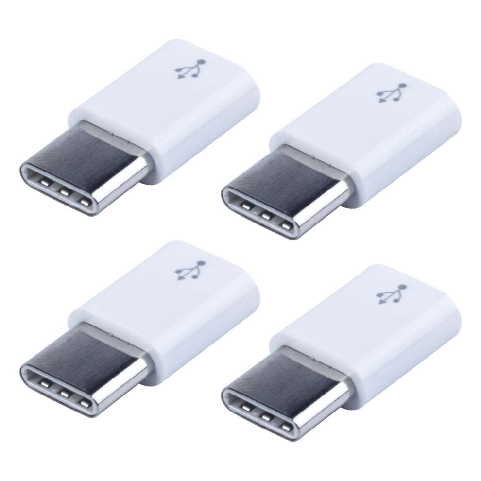 4X Universal Usb Type C 3.1 Male To Micro-Usb 2.0 5 Pin Female Data Adapter Exogio