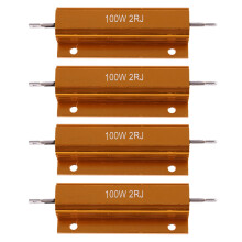 4X Gold Aluminiumplattierter Leistungswiderstand 100W, 2 Ohm 2R
