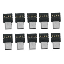 10Pcs Ultra Type-C USB-C to USB 2.0 OTG Adapter for Cell Phone Tablet & USB Cable & Flash Disk