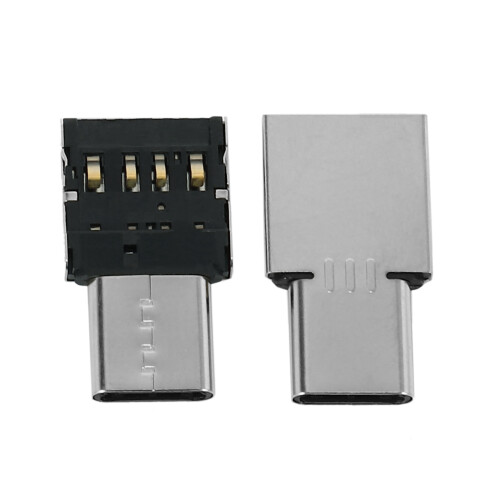 10Pcs Ultra  Type-C USB-C to USB 2.0 OTG Adapter for Cell Phone Tablet & USB Cable & Flash Disk 2