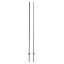 2X Vis Mère 500 mm T8 et écrou En Laiton (Filetage InterméDiaire, Pas de 2 mm, 4 Démarrages, Conducteur de 8 mm) pour Imprimante 3D Axe Z