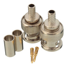 50 Sets 3-Piece BNC Male RG58 Plug Crimp Connectors