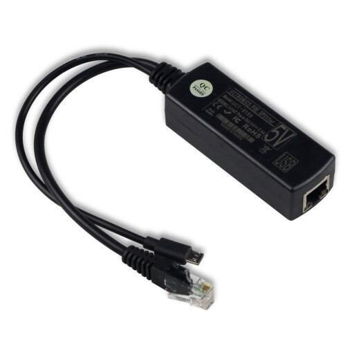 5X POE Power Supply Module Standard Isolated Splitter 48V to 5V2.4A USB Interface Splitter 2