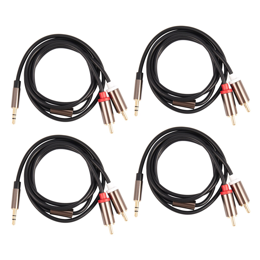 4X Jack 3.5Mm To 2 Rca Audio Cable Aux Splitter 3.5Mm Stereo Male To Male Rca Adapter 2 Speaker Cable 1M 4713617423075