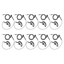 10 Pcs 3.5mm Single In-Ear Only Mono Earphone Earbud Headphone with Mic for Phone for