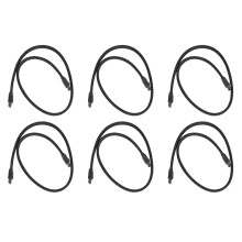 6X 50CM 3.0 III SATA3 7Pin Data Cable 6Gb/S SSD Cables HDD Cord with Nylon Sleeved Premium Version(Black)