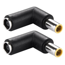 2X 7909 Male to 7909 Female Connector Power Adapter for Laptop, 90 Degree Right Angle Elbow