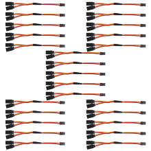 25 Stuecke 150mm Y Typ Erweiterte Linie Verlaengerung Kabel Drahtkabel fuer Futaba Jr Y Kabelbaum Servo Lead Extension