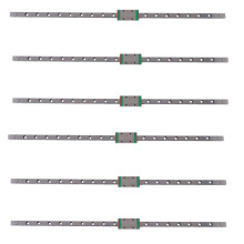 6 Uds., Guía Lineal de 9 mm, Riel En Miniatura MGN9,Riel Lineal de 400 mm Y 6 Uds.,Deslizador de Riel En Miniatura MGN9H