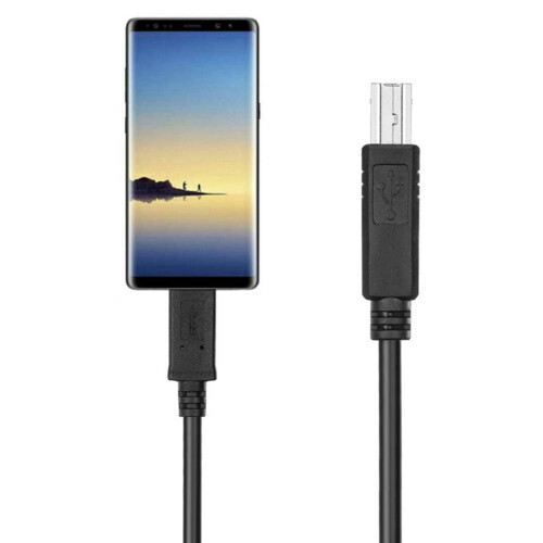 2X USB-C USB 3.1 Type C Male to USB2.0 USB B Male Data Cable for Laptop Printer Hard Disk 1M 2