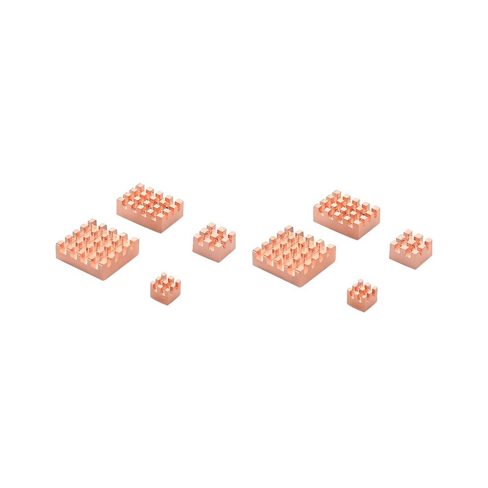 8 Pieces Cooling Copper Heatsink For Raspberry Pi 4B 1G 2G 4G Cooling Heatsinks Cooler(Pure Coper Heatsink) 4713532215182