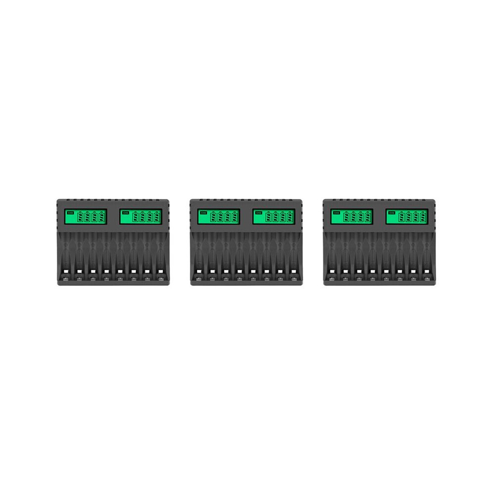 3X Battery Charger Lcd Display Intelligent 8-Slot Chargers For Aa/Aaa Nicd Rechargeable Batteries Aa Aaa Charger 6032982801614