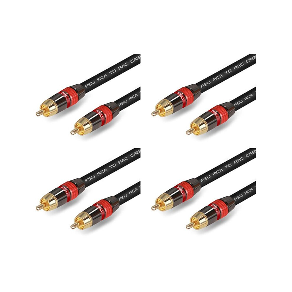 4X Fsu Digital Audio Rca Cable Premium Stereo Rca To Rca Coaxial Spdif Cable Male Speaker Hifi Subwoofer Cable Av 0.5M 6032696395140