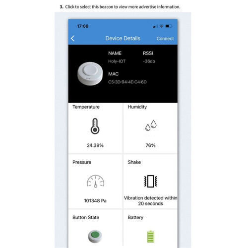 2X Beacon Tag with Accelerometer Sensor BLE 5.0 Low Power Consumption Waterproof Ibeacon Tag 2
