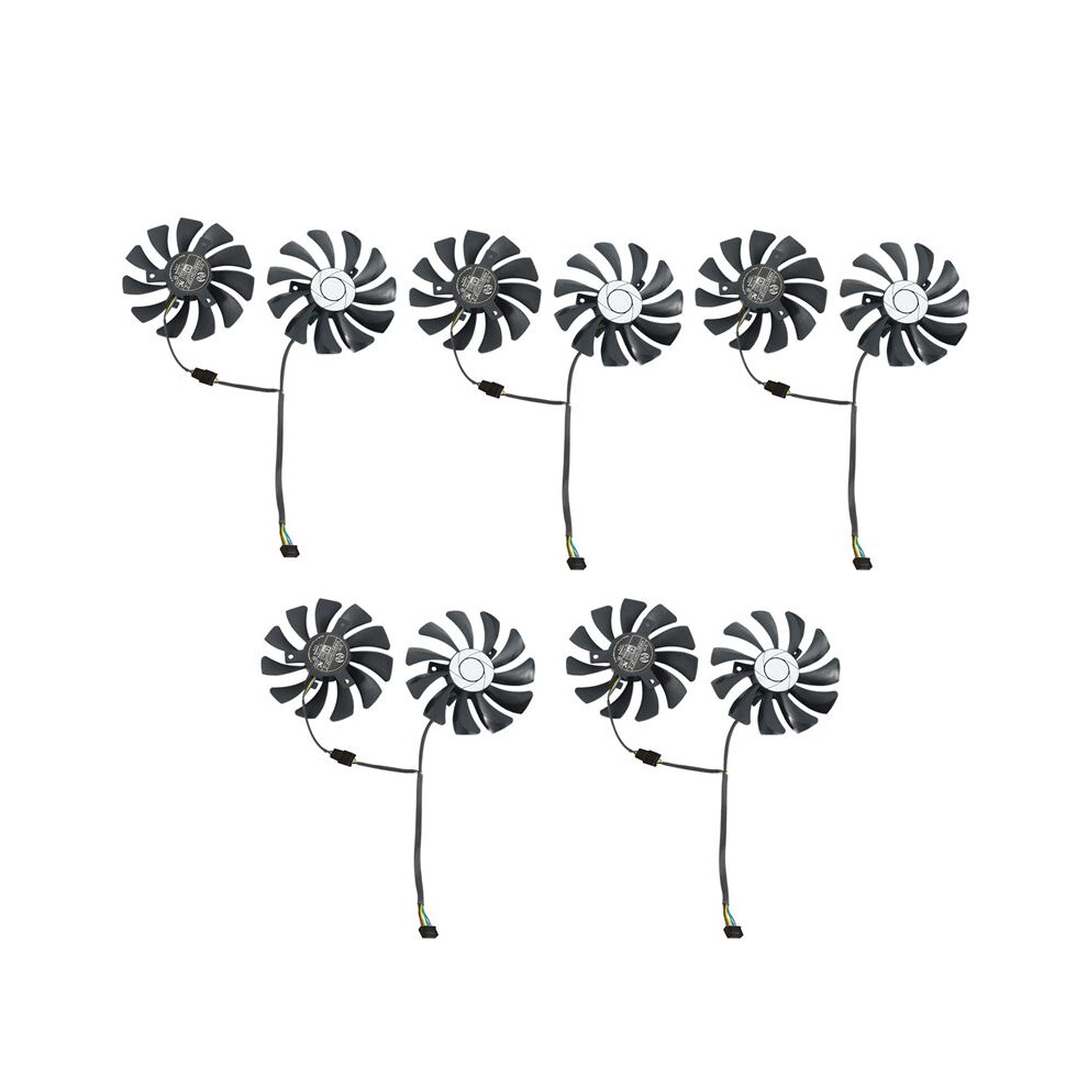 5 Pair Card Fan 85Mm Ha9010h12f-Z 4Pin Cooler Fan Replacement For Msi Gtx 1060 Oc 6G Gtx 960 P106-100 P106 Black 4713919519094