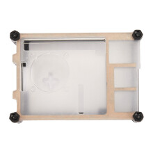 4X Funda Protectora de AcríLico Transparente / Transparente Y Negra para Raspberry Pi 4 Modelo B