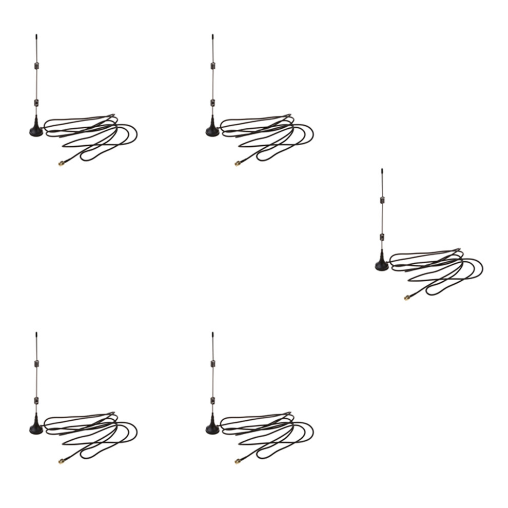 5X Wifi Antenna Booster 7Dbi 2.4Ghz For Wireless Lan Wlan Black 6031637874805